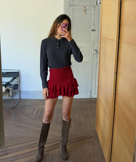 vintage Massimo Dutti cotton - silk -cashmere blend long sleeve shirt