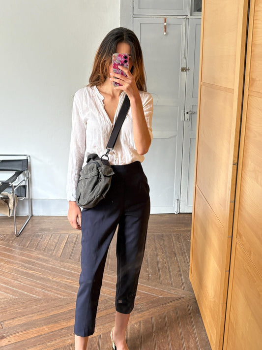 Vintage Antracite KIPLING grey shoulder bag, Crossbody purse, Small adjustable strap functional school bag