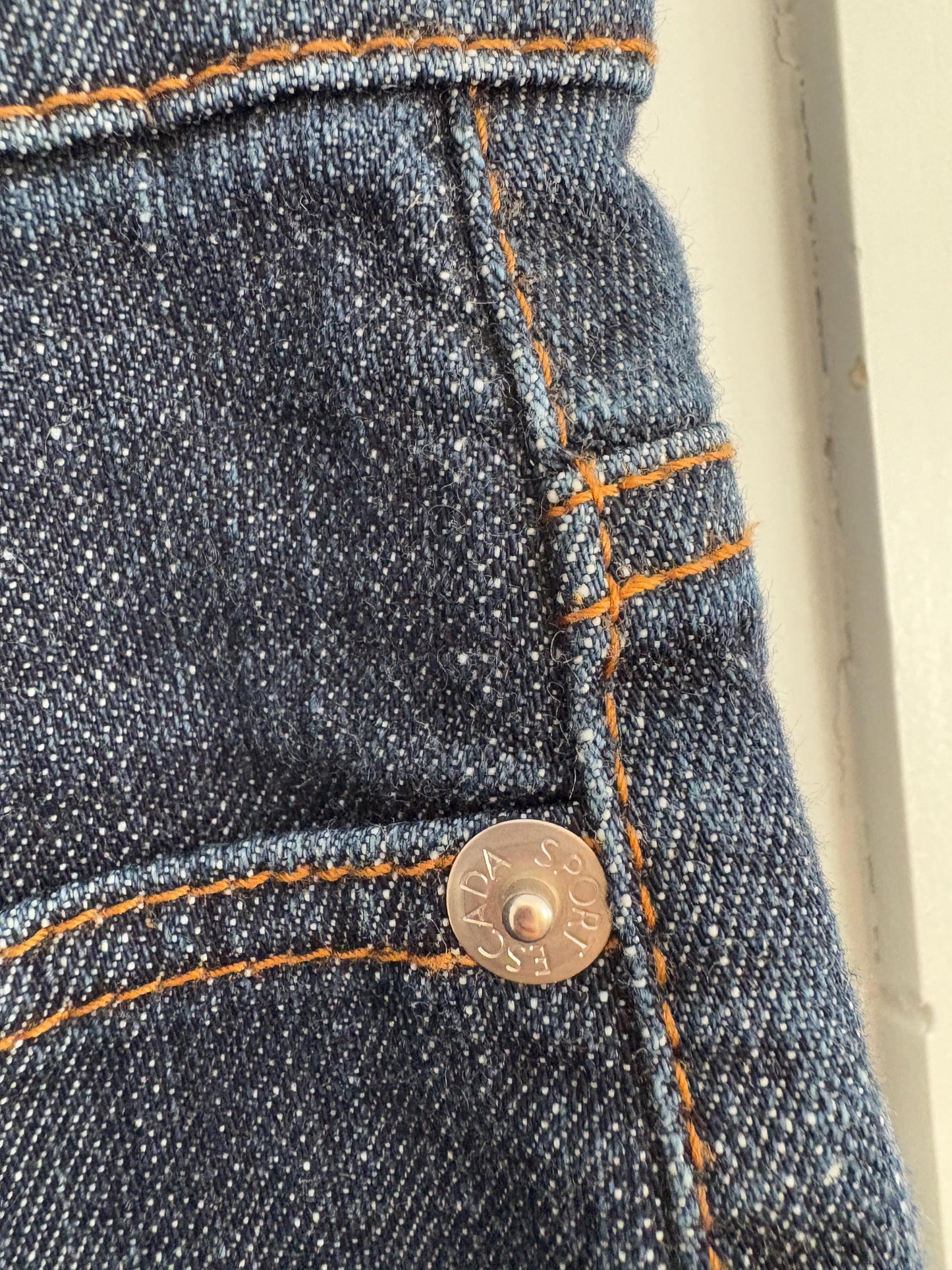 Y2k designer jeans, ESCADA SPORT low waist denim flares, Super sexy women dark blue jeans, Cropped bootcut retro trousers