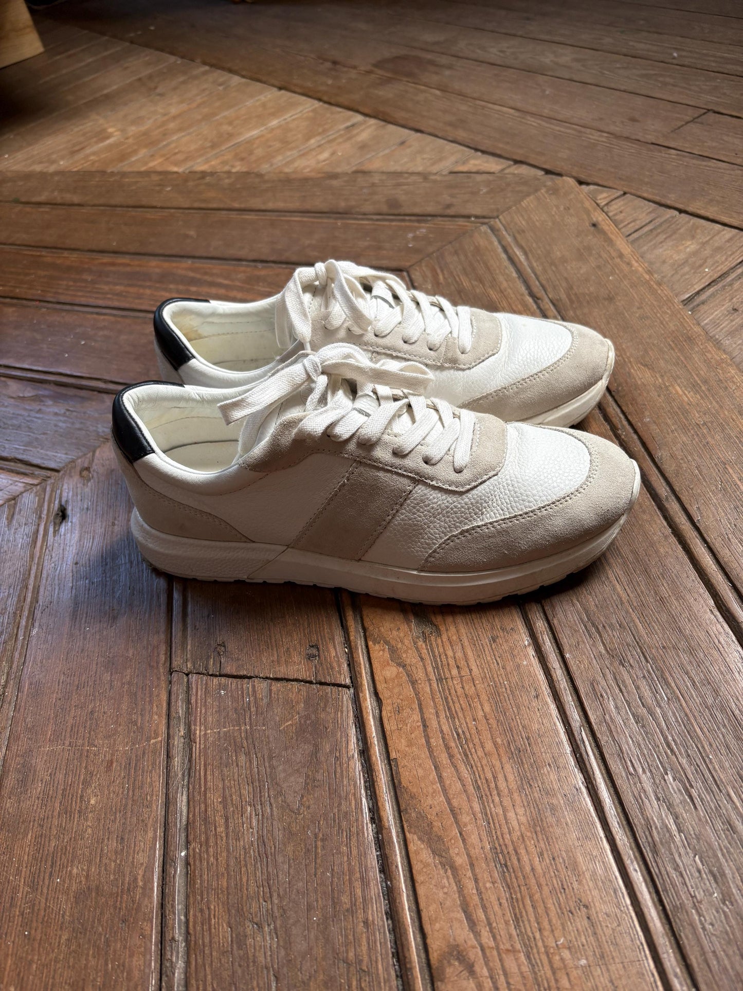 Luxe white Massimo Dutti Sneakers size EU 39 - US 8 - UK 6, Chic women sport shoes