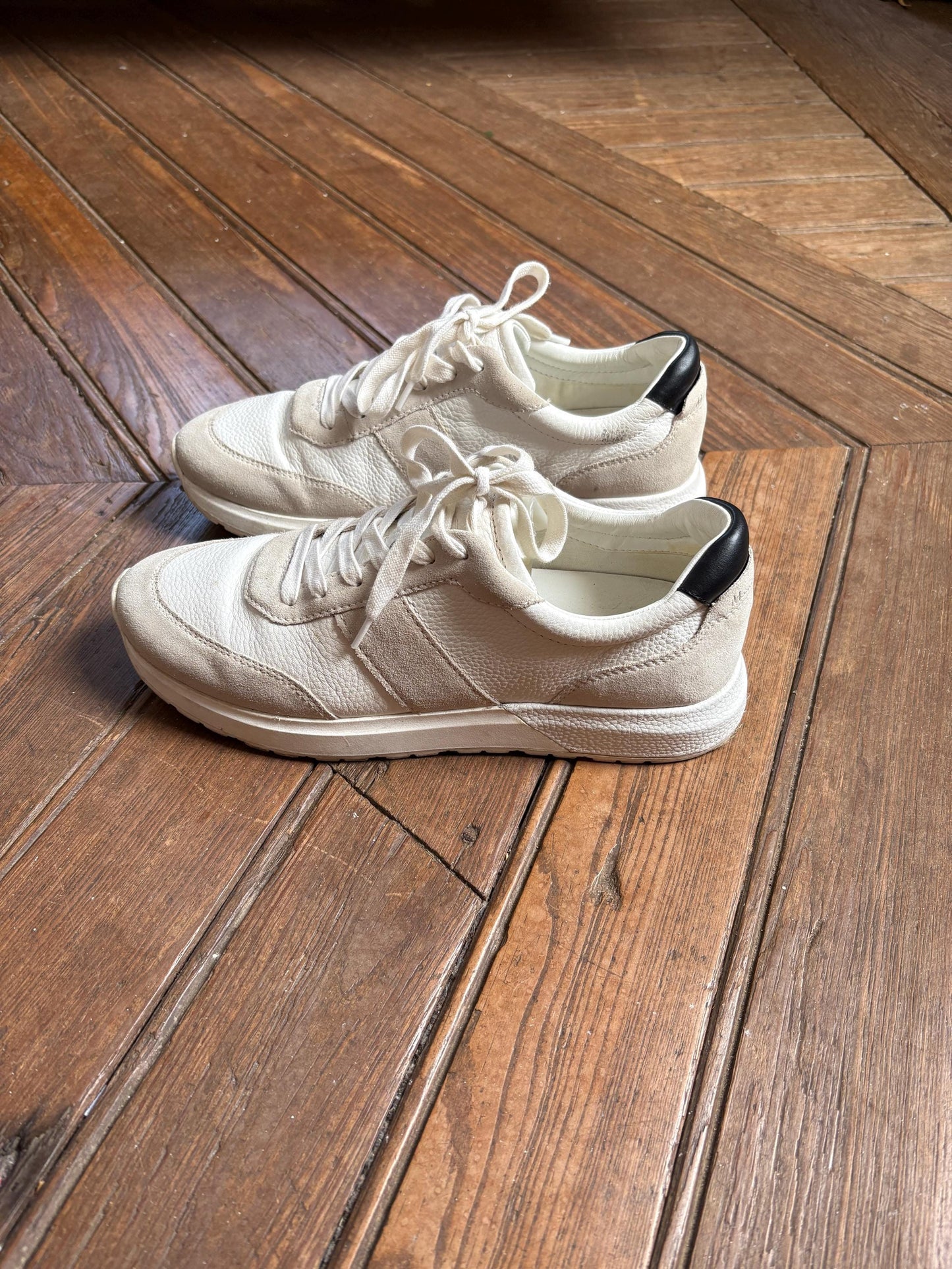 Luxe white Massimo Dutti Sneakers size EU 39 - US 8 - UK 6, Chic women sport shoes