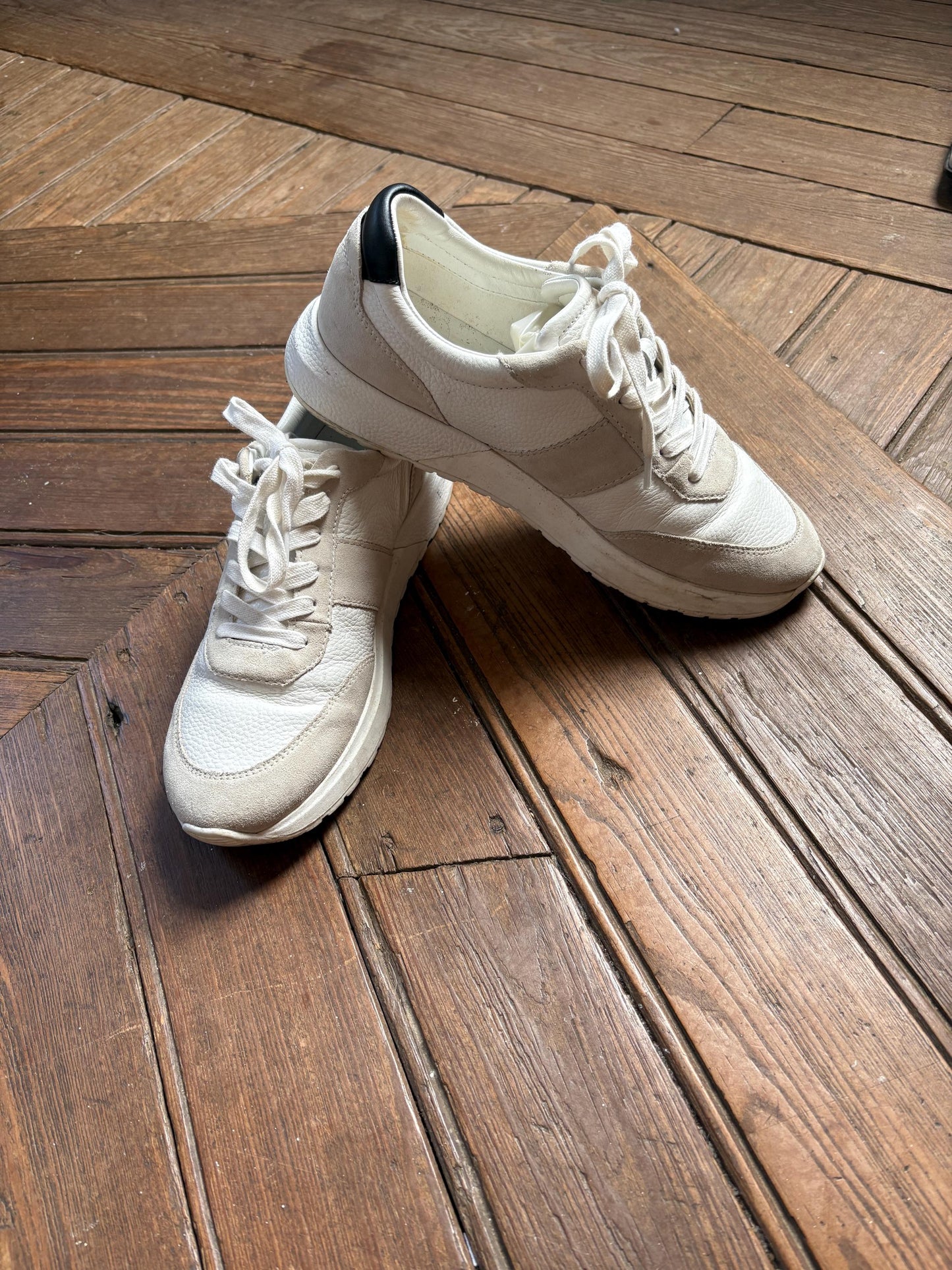 Luxe white Massimo Dutti Sneakers size EU 39 - US 8 - UK 6, Chic women sport shoes
