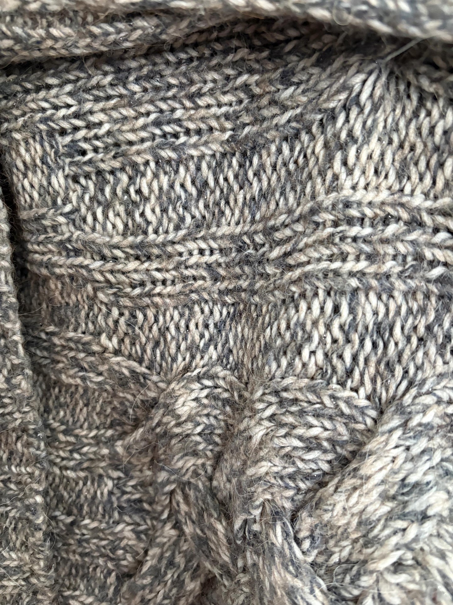 Vintage Marella Sport (Max Mara) grey knit vest, Iconic Designer cropped wool blend cardigan,