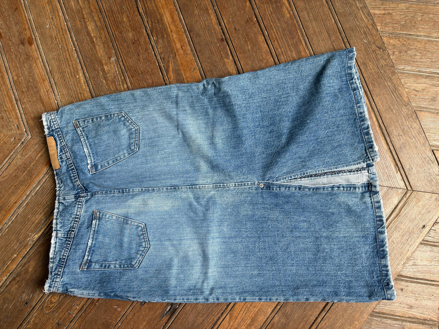 Vintage Max & Co Denim Midi Skirt – High Waist 90s Y2K. Made in Italy. EU 44