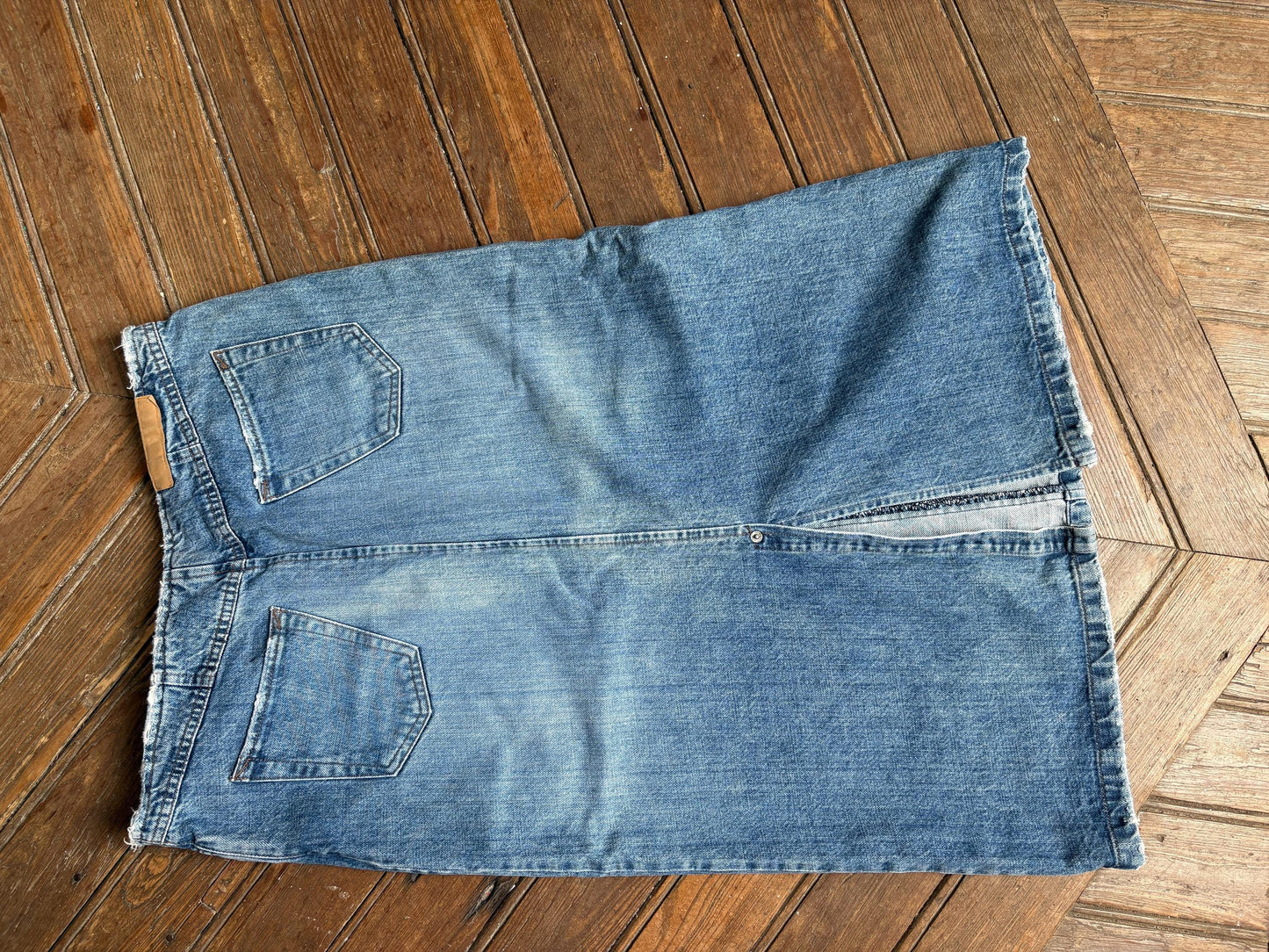 Vintage High-Waist Denim Midi Skirt — additional view 10