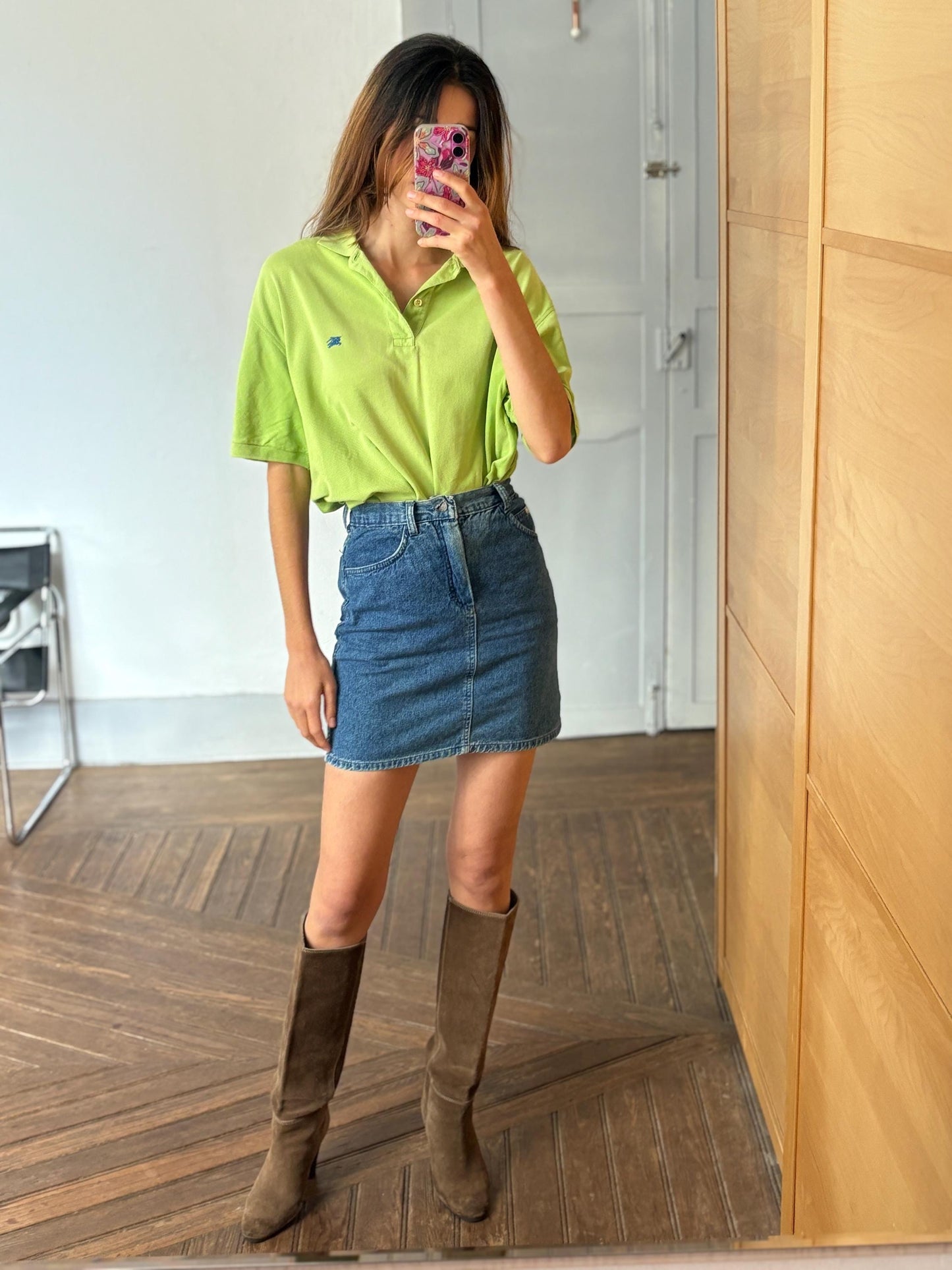 Vintage Burberrys of London Polo Shirt – Bright Green Classic - Vintage Designer shirt, 6, oversized fit, Size L - XL