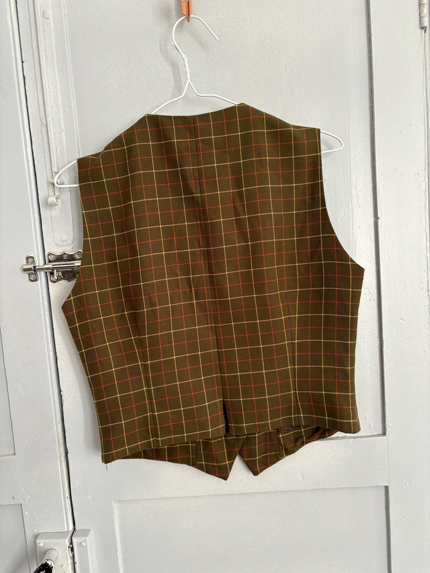 Checkered Green Waistcoat for Girls — additional view 10