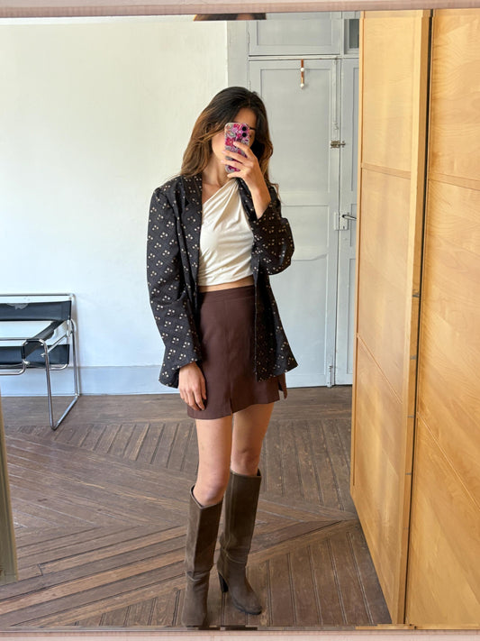 Vintage floral print blazer