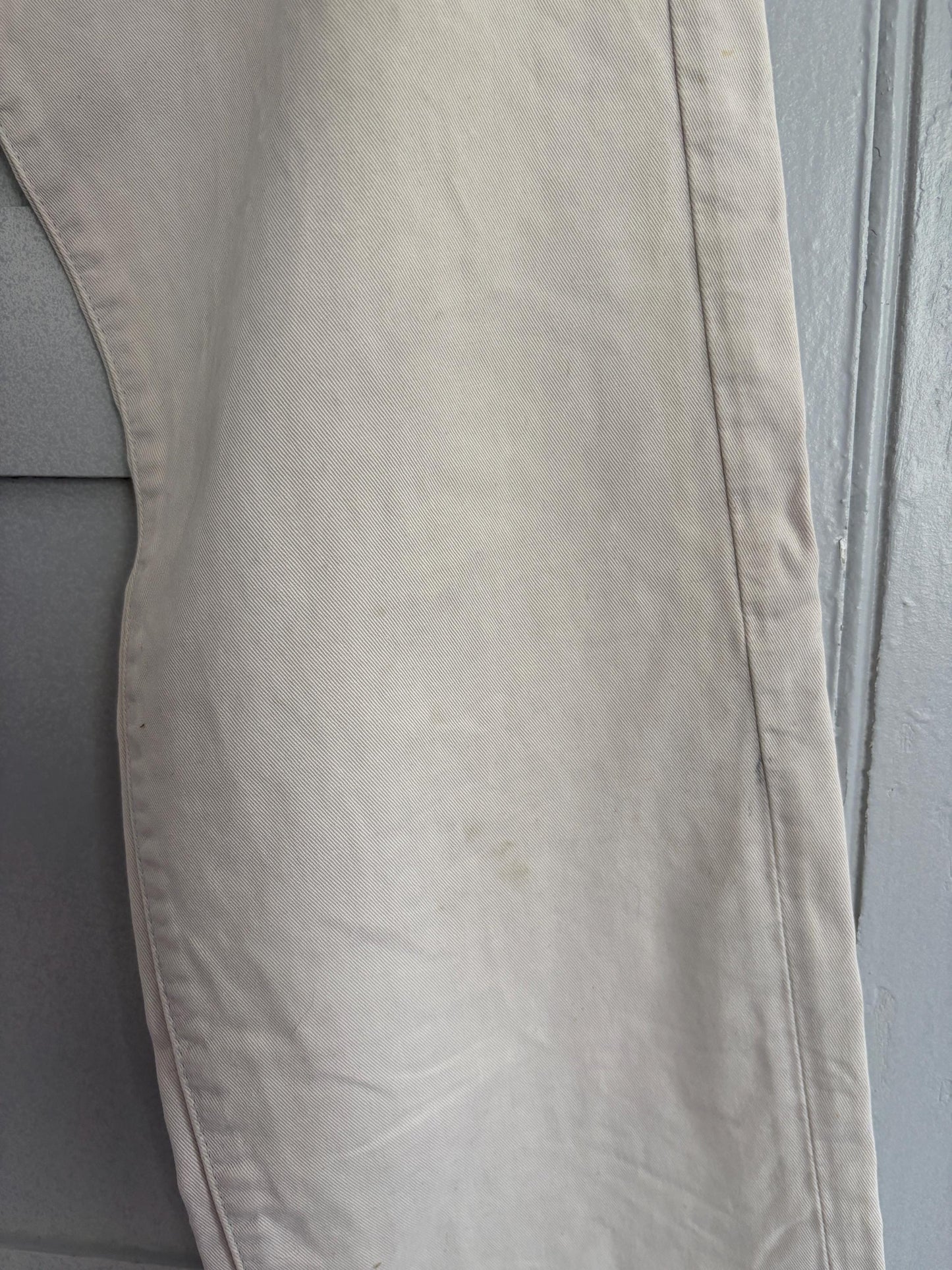 Vintage MEN'S Pepe Jeans Beige Cotton Trousers – Classic 90s Straight-Leg Fit