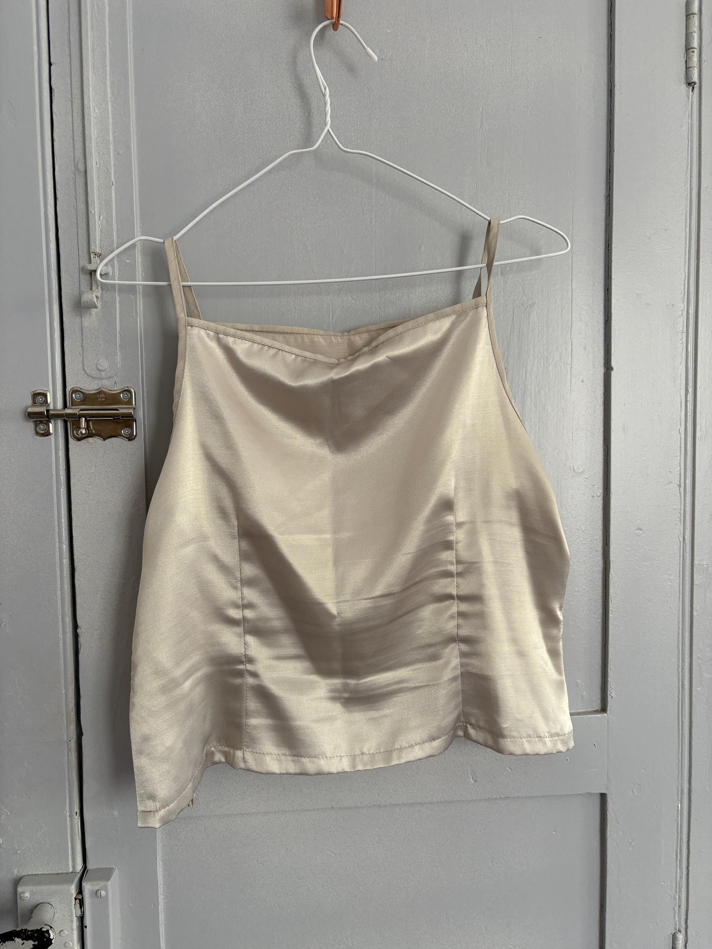 Vintage White Sleeveless Blouse – Sheer Lace-Trimmed Camisole, Romantic Cottagecore, French Chic, Size L-XL