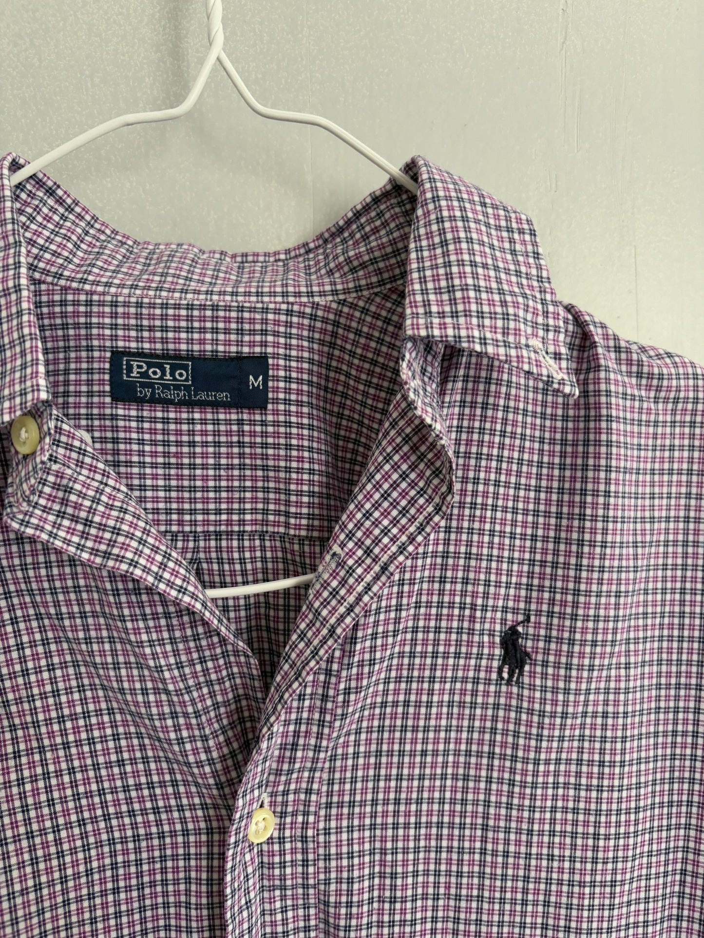 Vintage Polo by Ralph Lauren checkered Button Down Shirt | Vintage High End Luxury Designer blouse