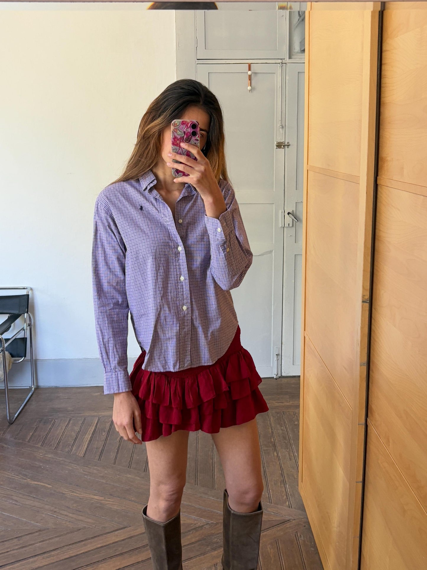 Vintage Polo by Ralph Lauren checkered Button Down Shirt | Vintage High End Luxury Designer blouse