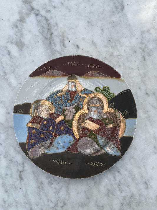 Vintage Hand-Painted Japanese Tea Set – Kutani Moriage Dragon Design, Made in Japan 1920s-1940s, Porcelain Teapot & Cups