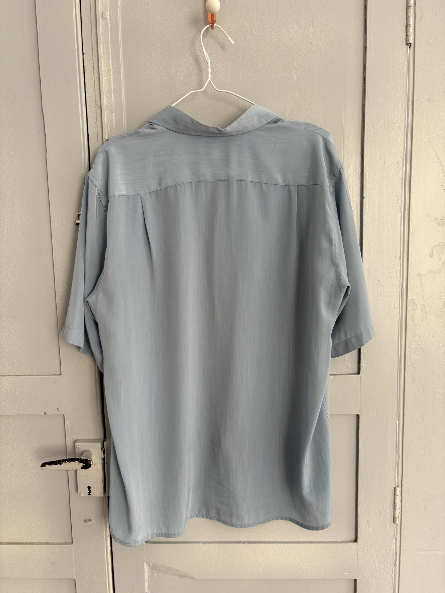 Vintage fantastic draping shirt loose fit casual stylish button down unisex menswear inspired minimalist airy top