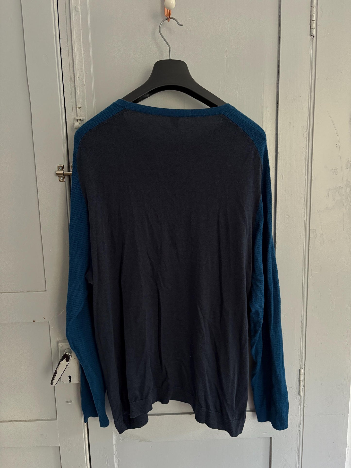 Vintage Hugo Boss long sleeve shirt, cotton & wool blend jersey shirt, Branded unisex jumper, oversized fit clothing style