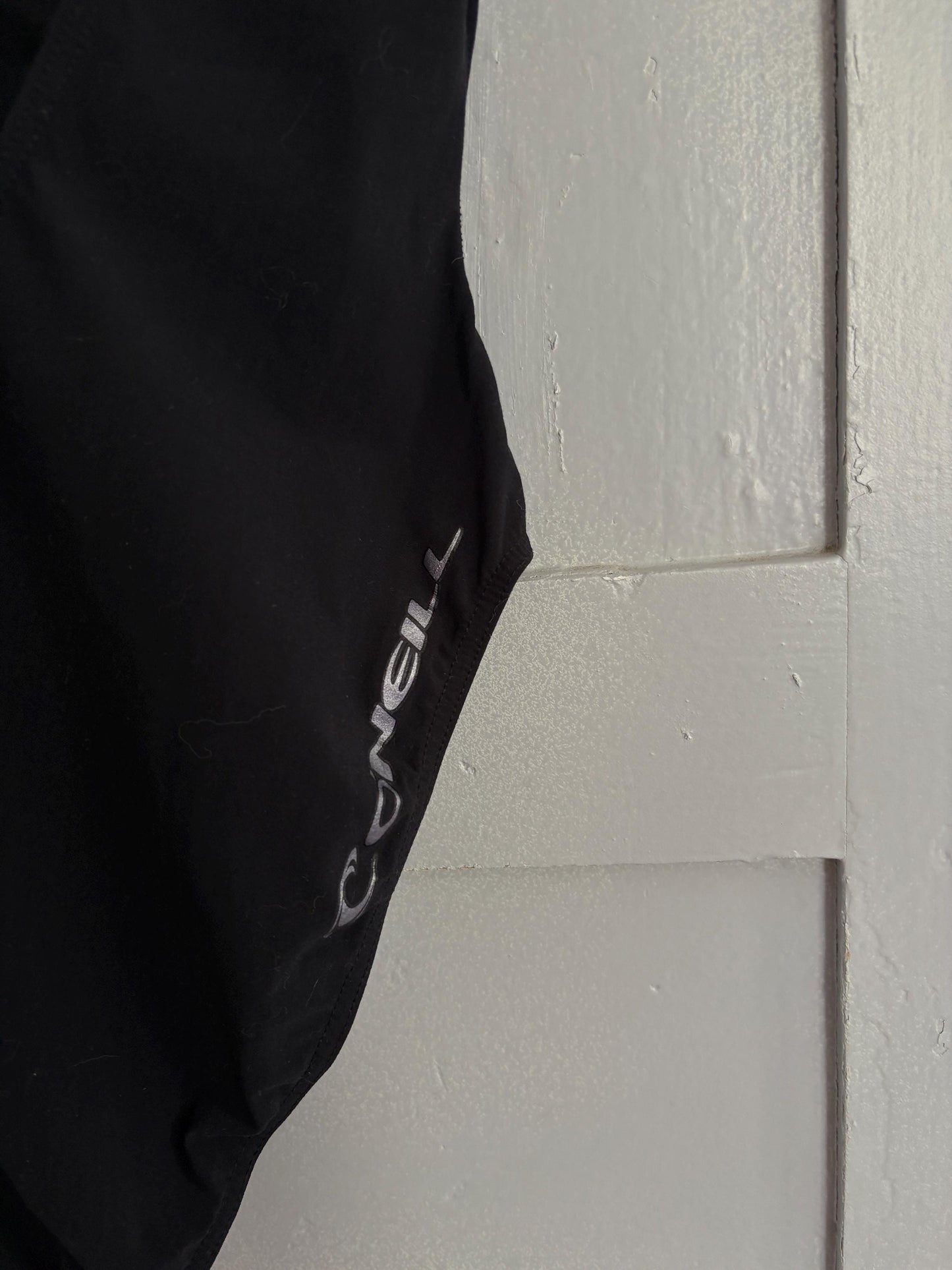 VINTAGE O’Neill black one-piece swimsuit, Vintage 90s surfwear, Black hot bodysuit, Size S, Sexy high leg scoop, Open back swimwear