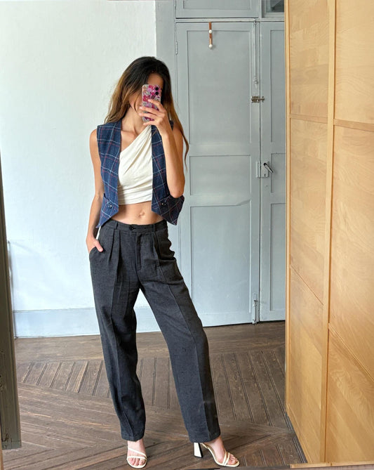 Vintage Mega Polis by Köninger Pants, Dark Academia Aesthetic, Luxury professional work wear, Moody autumn wardrobe essential, Size M