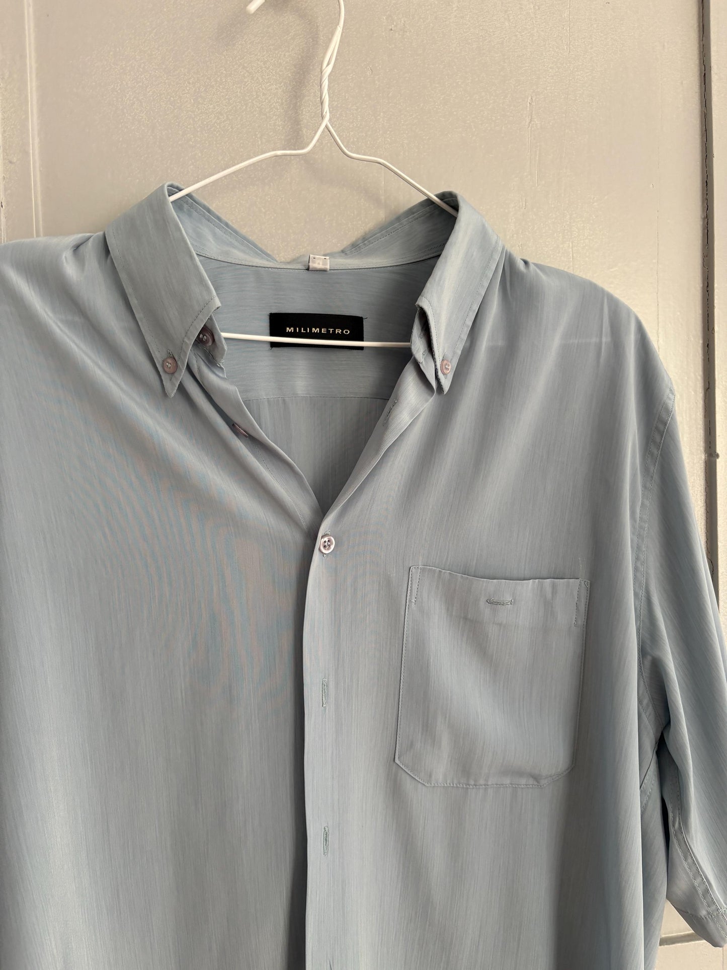 Vintage fantastic draping shirt loose fit casual stylish button down unisex menswear inspired minimalist airy top