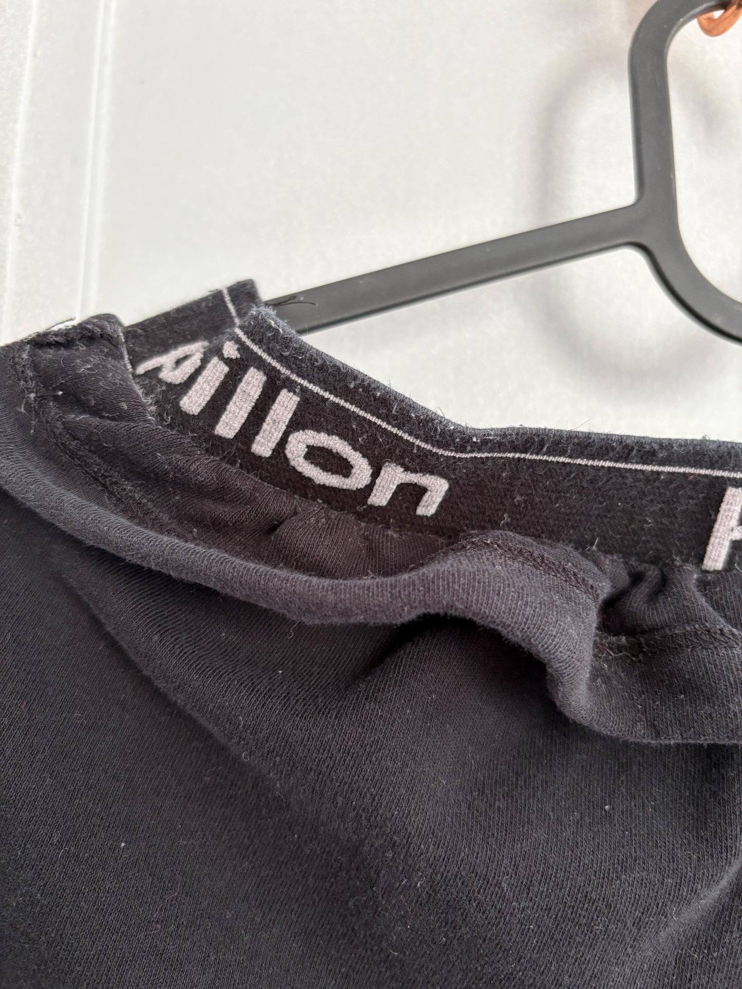 Vintage Papillon Black Dance Pants – Ballet-Inspired Comfort with Sporty Edge, S