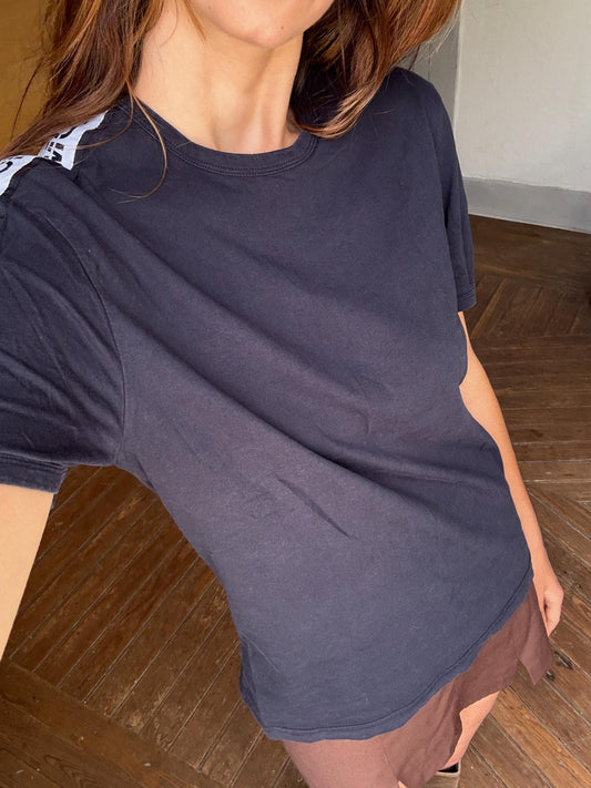 Antony Morato vintage t-shirt black cotton tee unisex streetwear logo top retro minimalist L