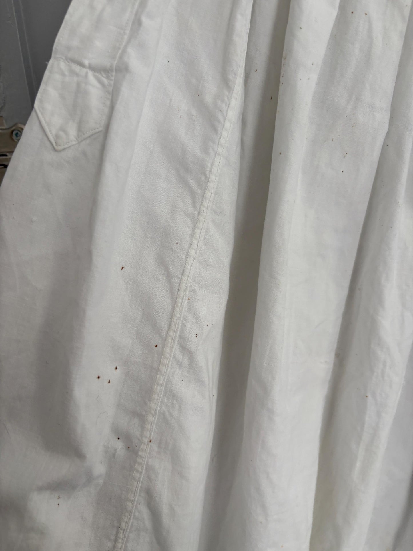 Handmade Vintage White Cotton Petticoat — additional view 10