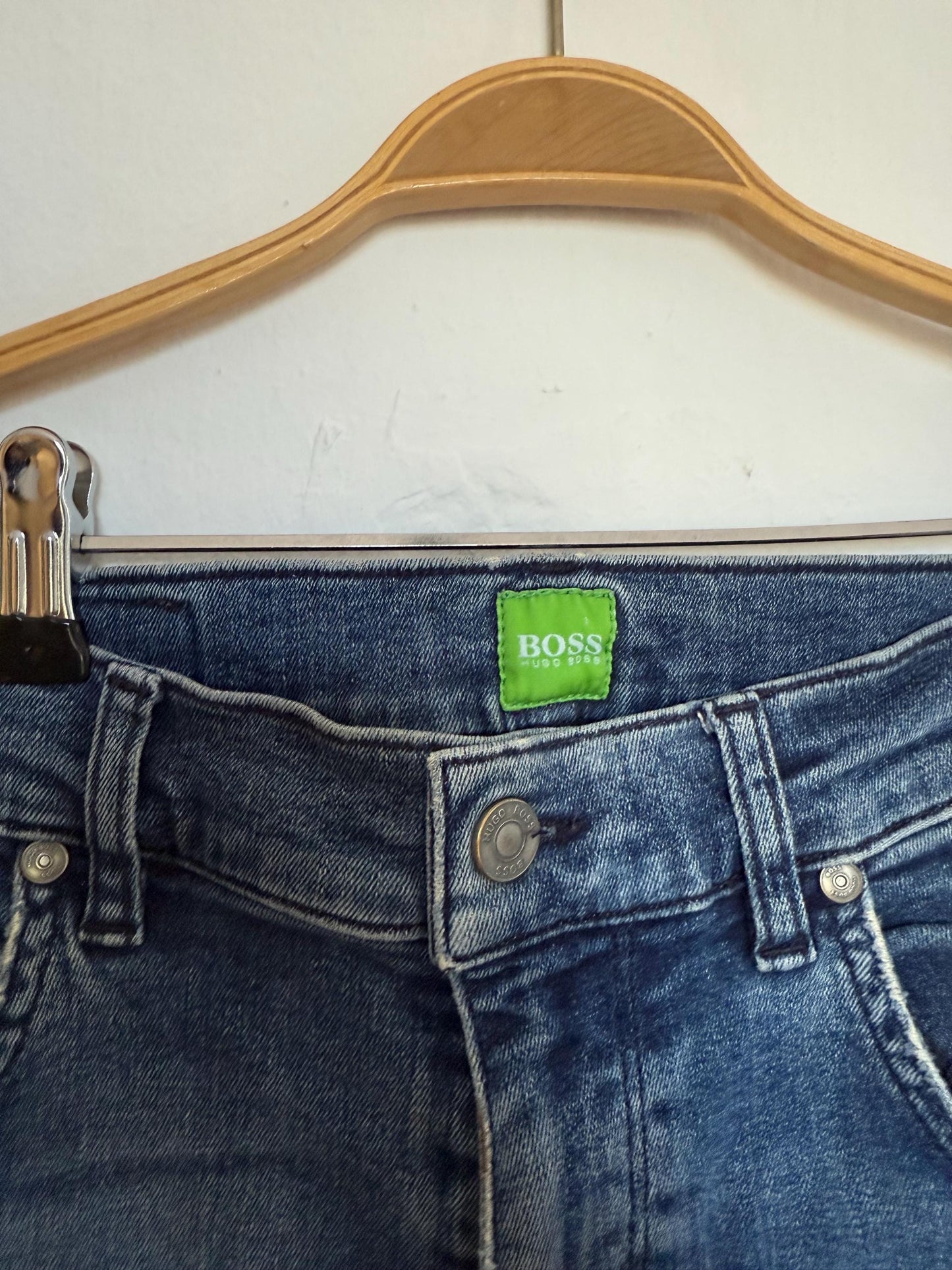 Hugo Boss Blue Wash Straight Leg Jeans — additional view 9