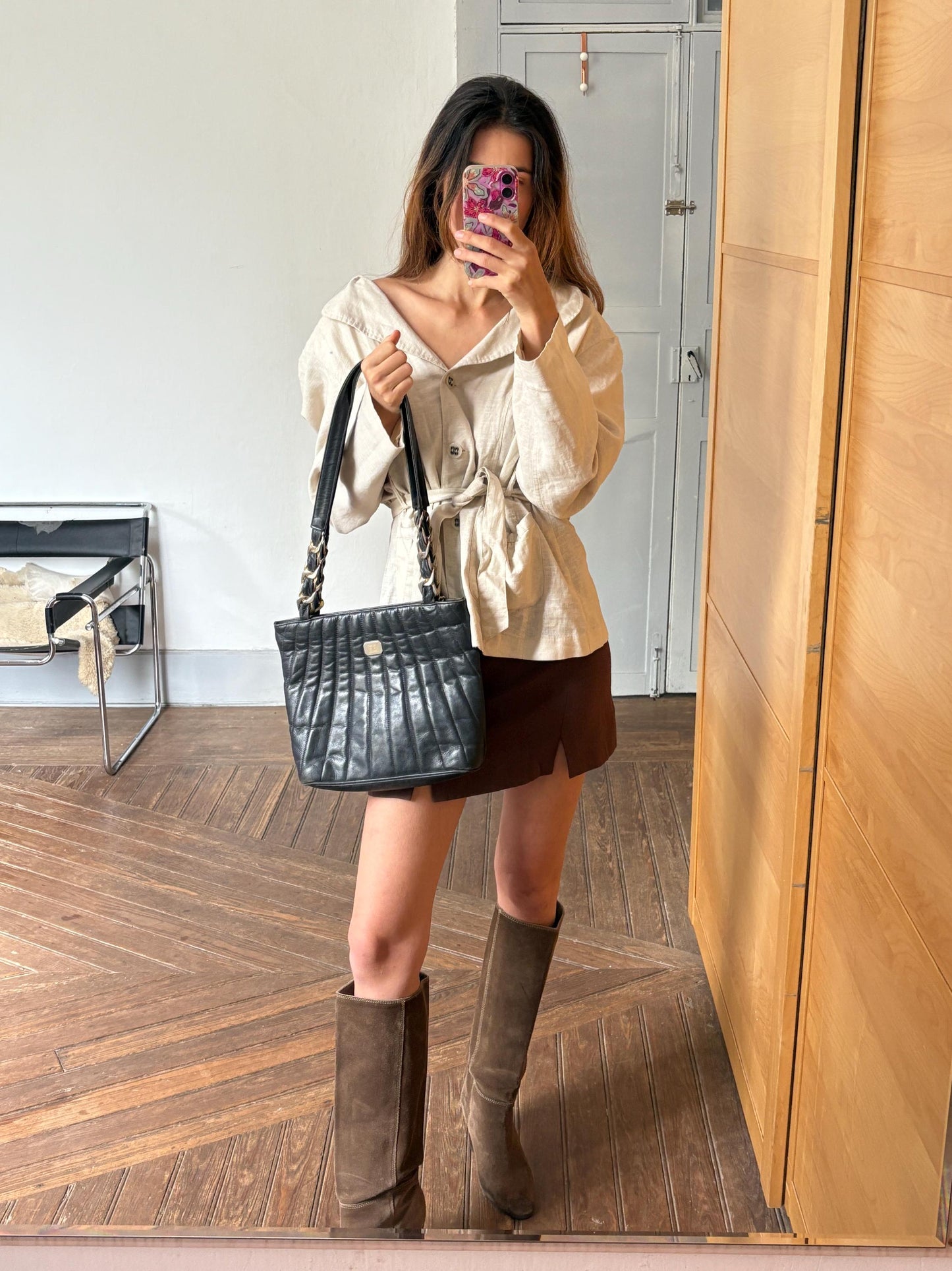Vintage luxe leather bag, Stylish Balpri brand bag, Made in Spain, Secondhand Retro black shoulder bag, Cute sustainable school bag