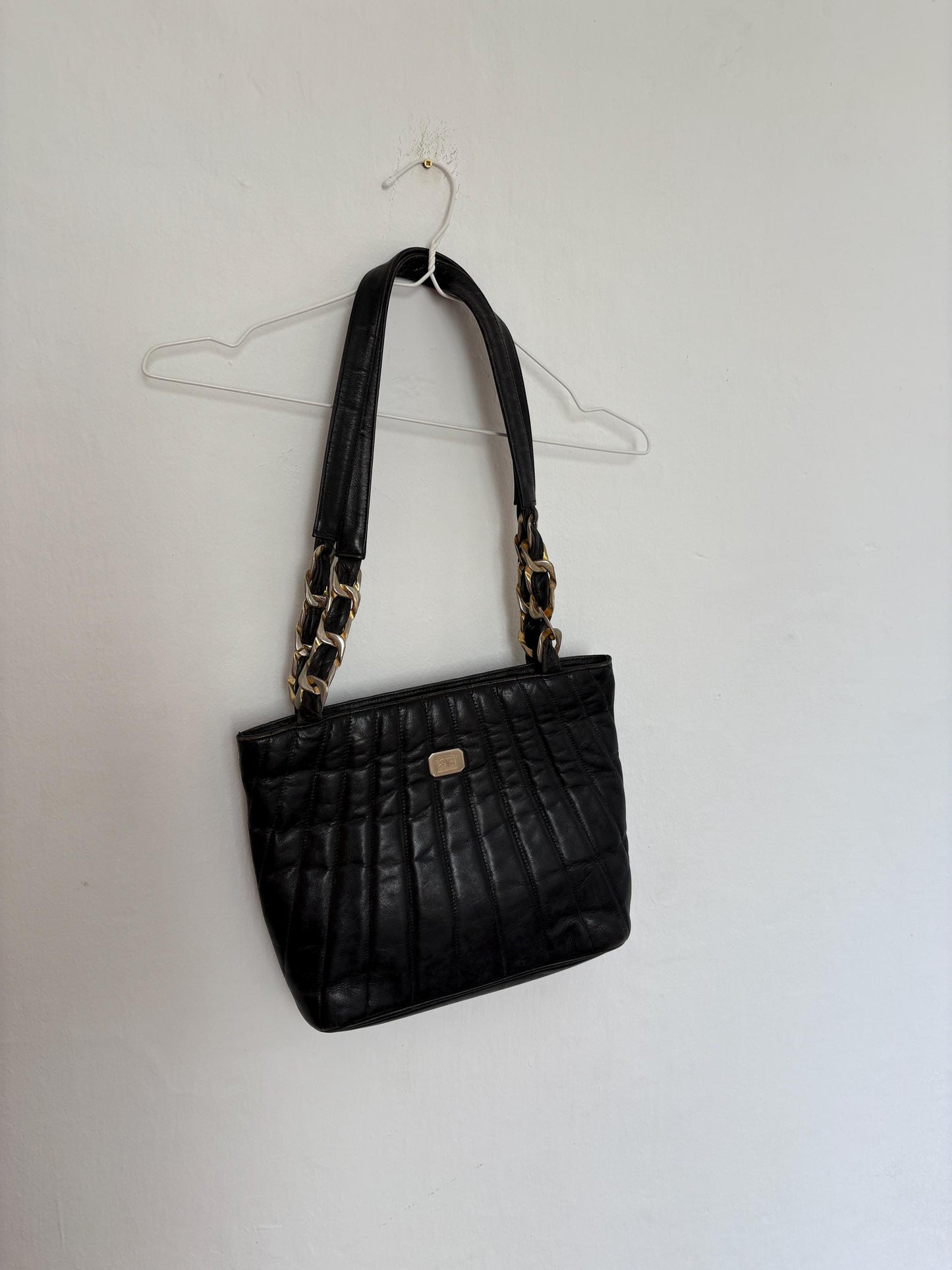 Vintage luxe leather bag, Stylish Balpri brand bag, Made in Spain, Secondhand Retro black shoulder bag, Cute sustainable school bag
