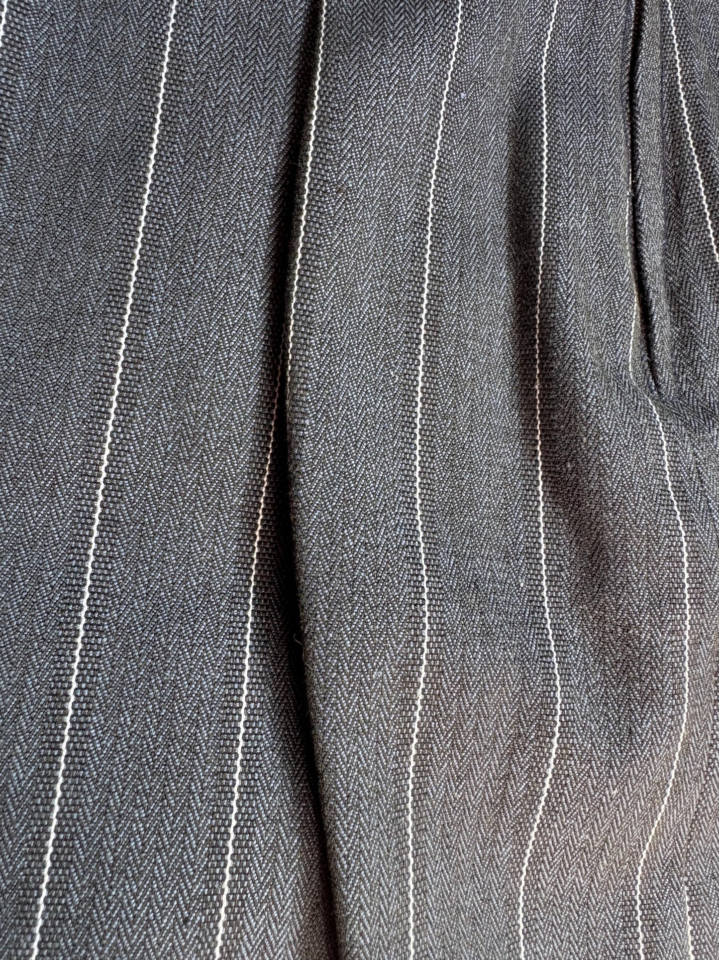 Vintage Italian Pinstripe Skirt | Jacquemus Vibes | Unworn One of a Kind | Officecore Minimal Style, Size XS-S, Petite body frame