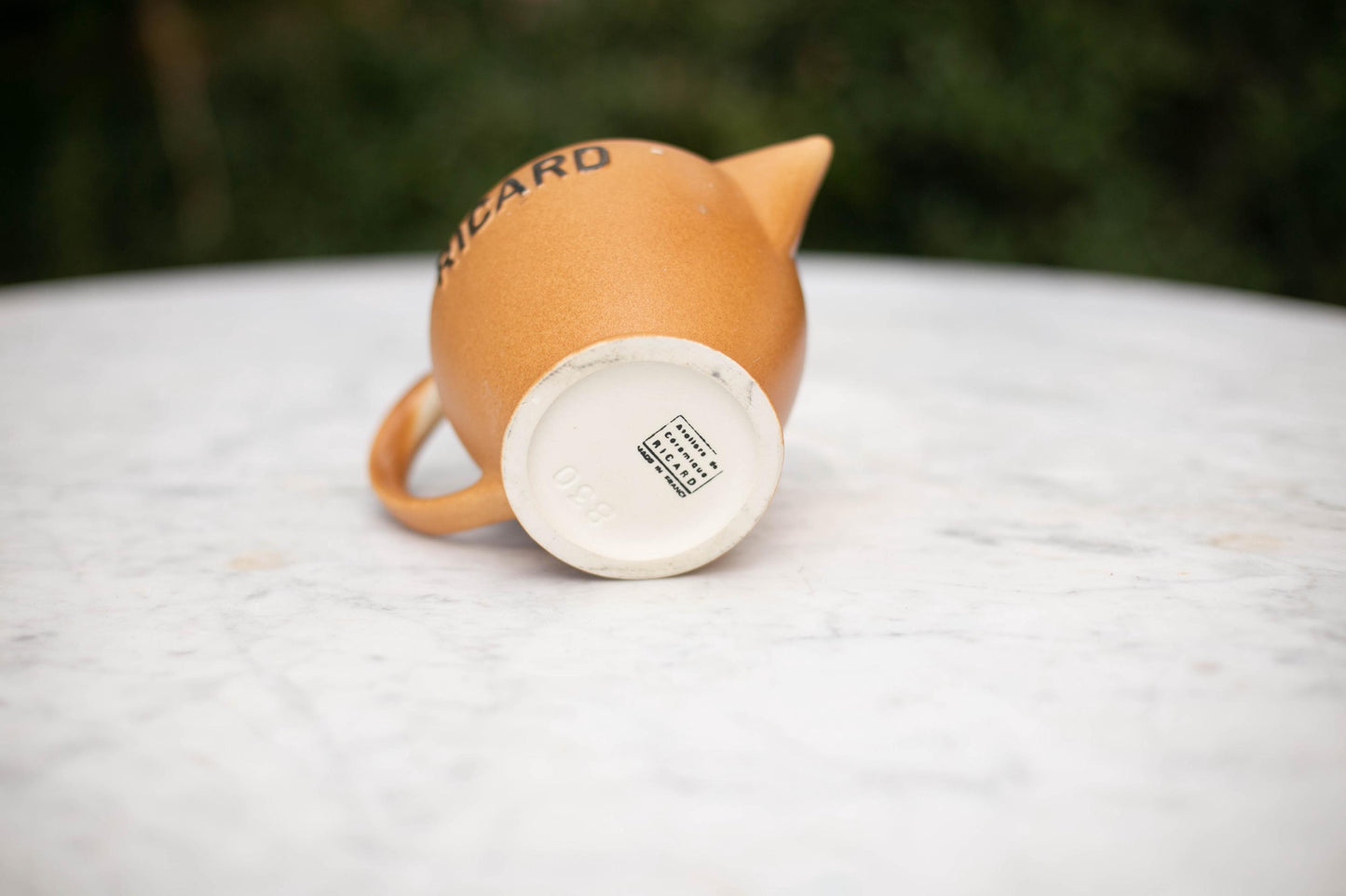 Ricard vintage water pitcher, antique french table decor,water jug bar vintage made in france