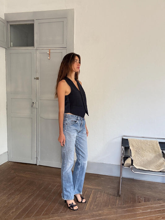 Vintage Levi’s Orange Tab 90s High Waist Jeans – W32 L34, Distressed Denim Straight Fit