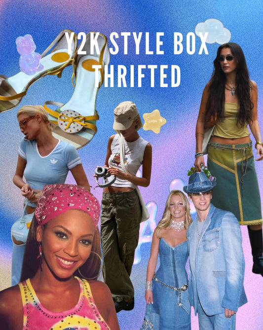 Y2K Thrift Style Bundle | Mystery Box with Y2K Jeans, Y2K Hoodie, Y2K Baby Tee, Pinterest Picks, Y2K Jewelry & Bags | Trendy Y2K Clothing