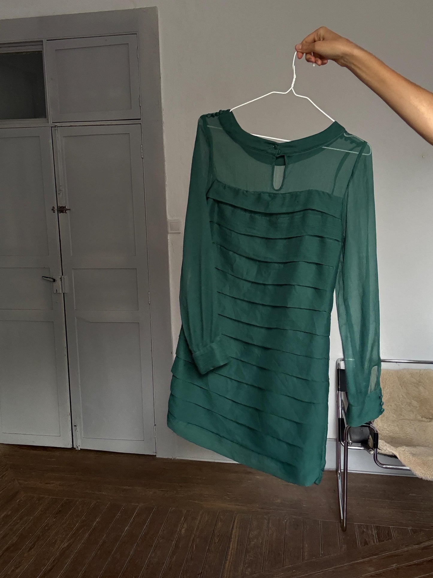 Sheer Green Mini Dress — additional view 11