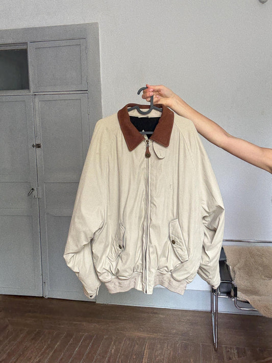 Vintage Yves Saint Laurent Jacket XL – Unisex Designer Bomber with Leather Details | Y2K Minimalist Style