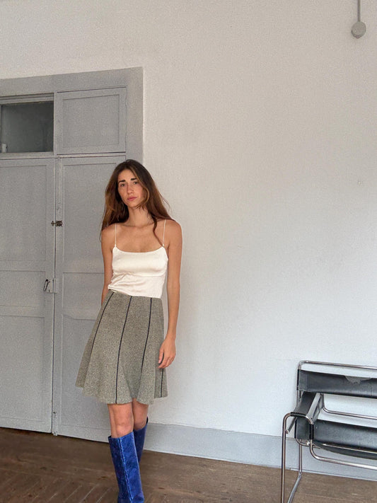 Vintage Ralph Lauren Wool Skirt | Preppy Academia Core | Size M