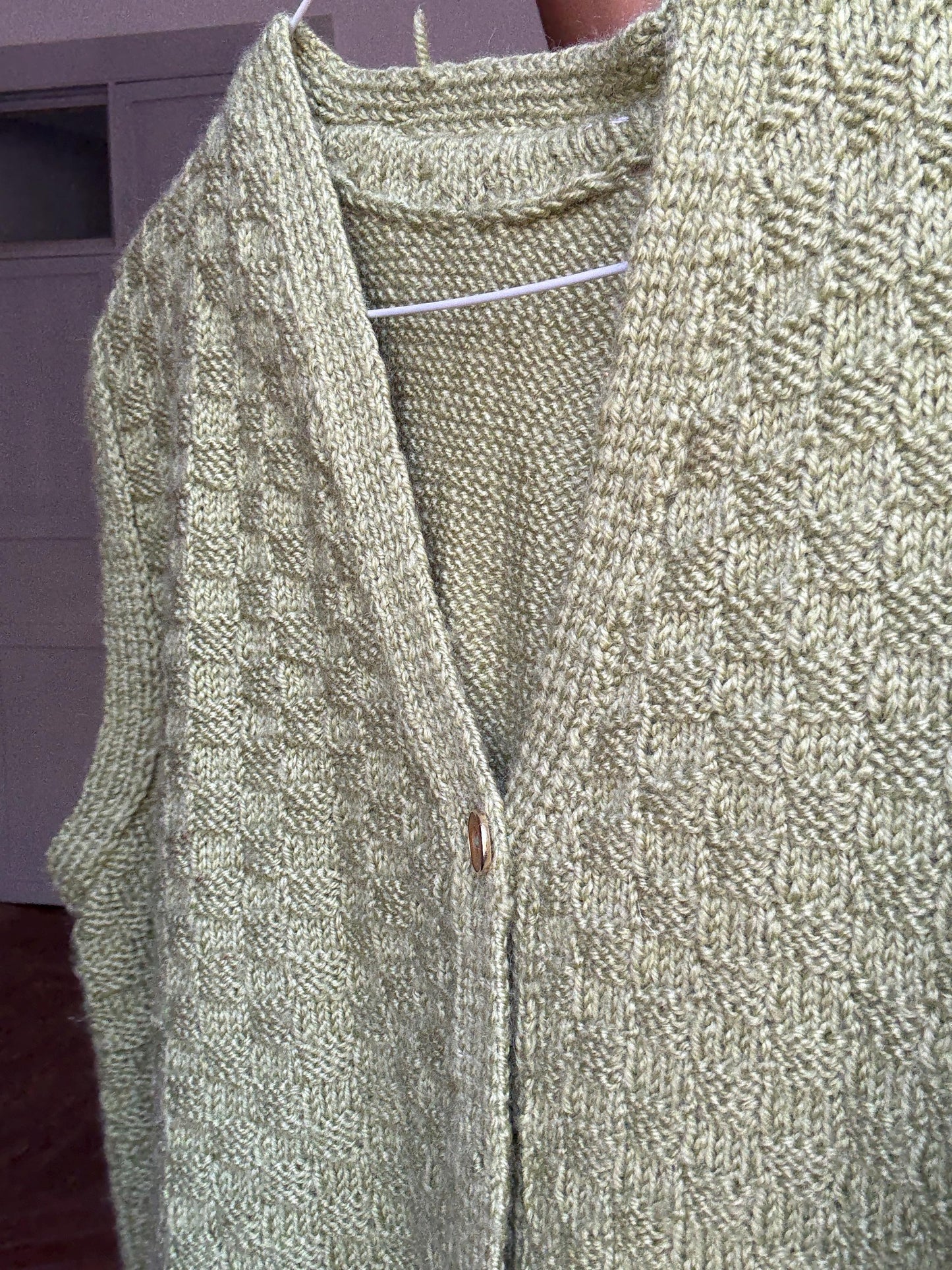 Chunky Knit Green Vest — additional view 11