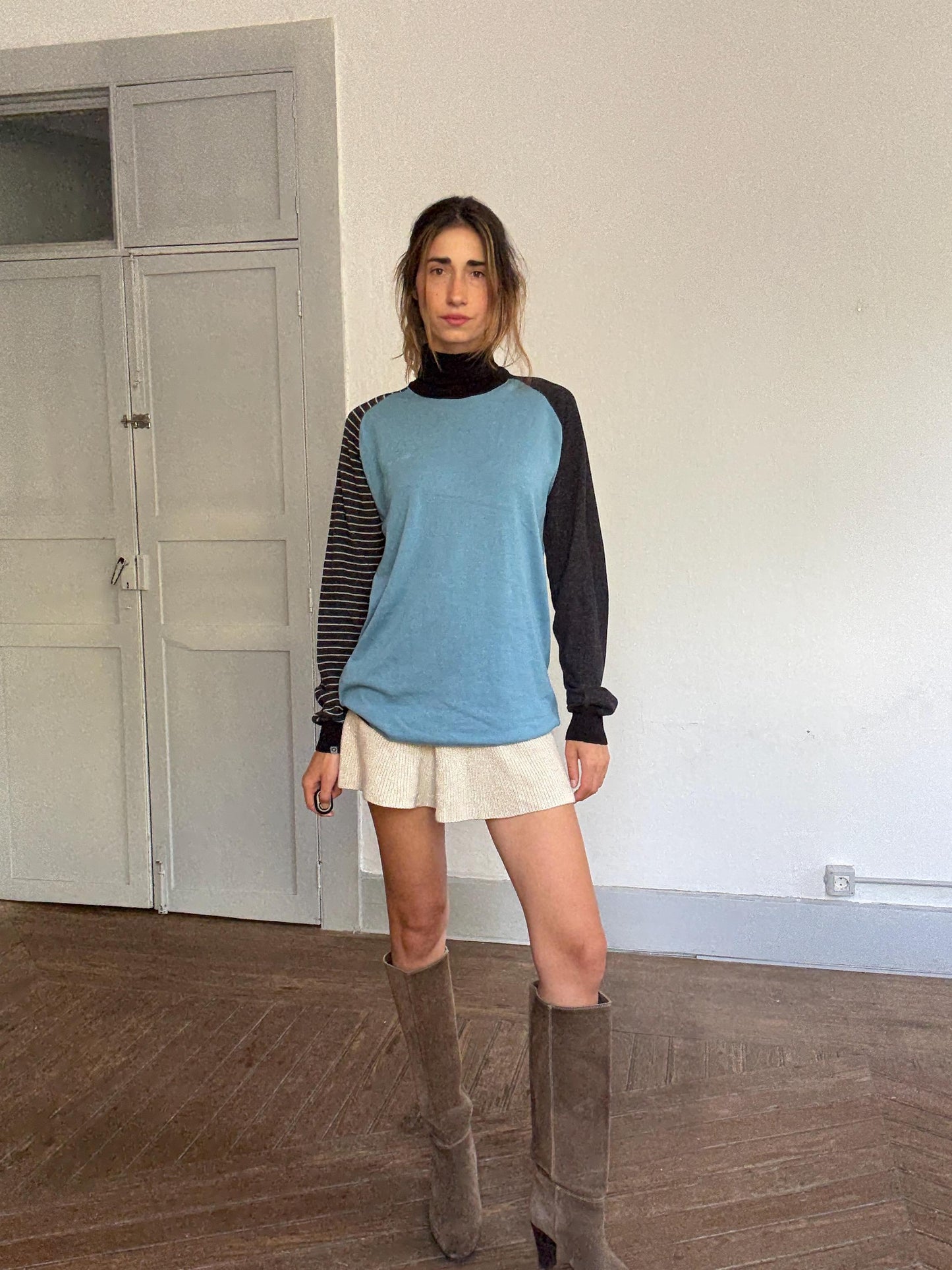 Y2K GSUS Industries Colorblock Jumper – Deadstock with Tags – Size M/L