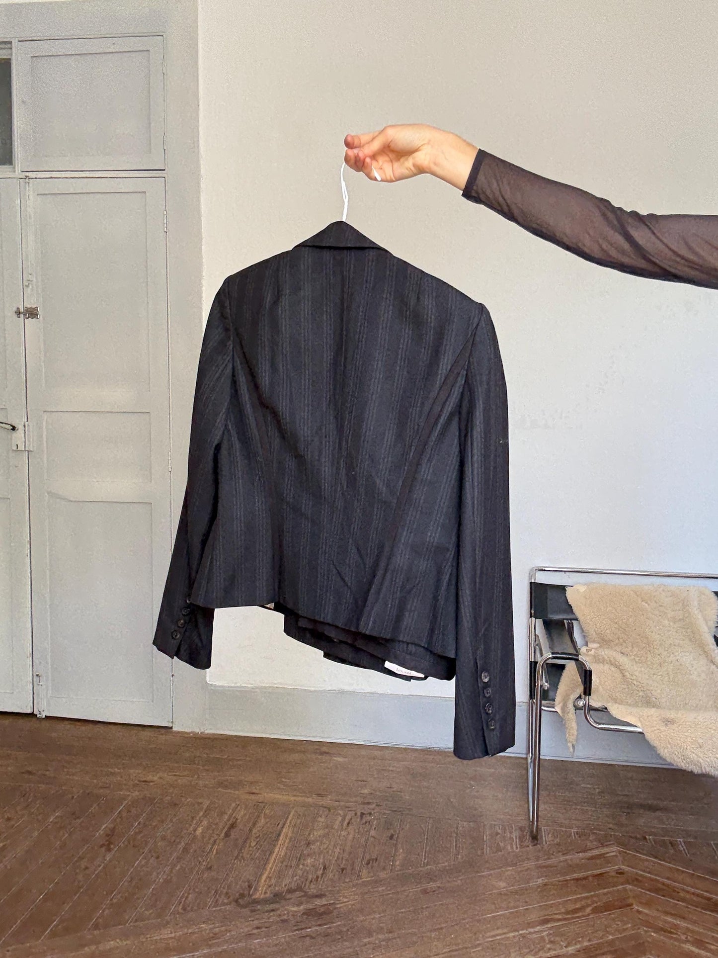 Vintage Laurél Wool Power Suit – 90s Boss Babe Blazer + Pants Set 100% Wool Designer Two Piece