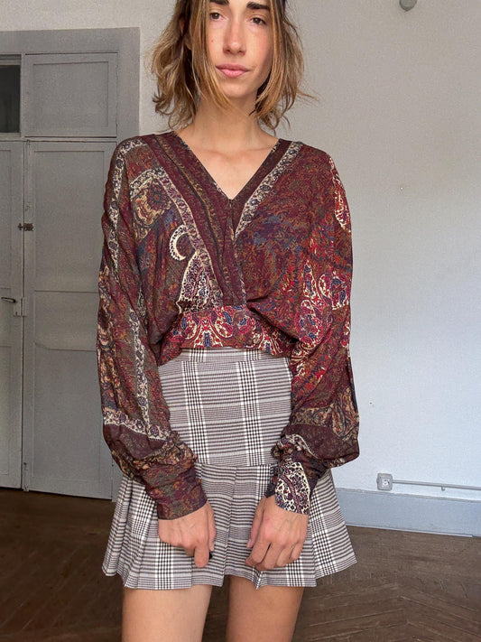 Boho Romantic Sheer Blouse | Deep V Vintage Festival Poet Top | Soft Witchcore Energy