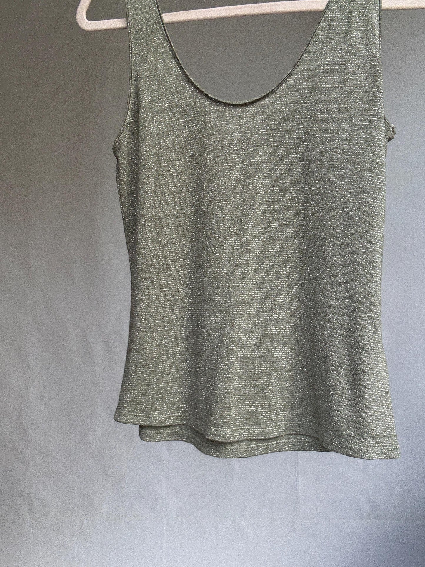 Vintage Glitter Thread Tank Top by Oysho – Silver Shimmer Slay