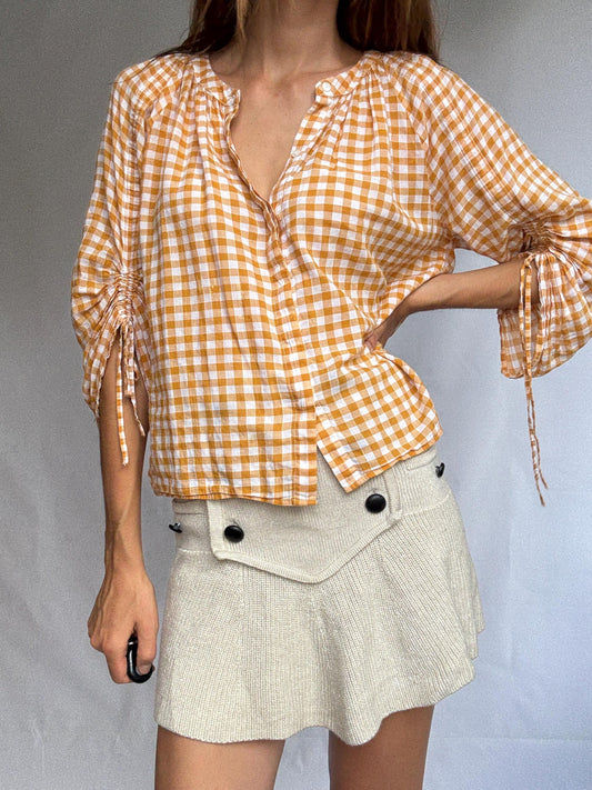 Yellow Gingham Blouse by GAP – Cottagecore but Make It Chic