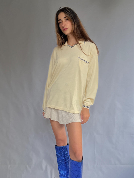 Vintage Loewe Merino & Silk Polo – Unisex Luxury From Madrid