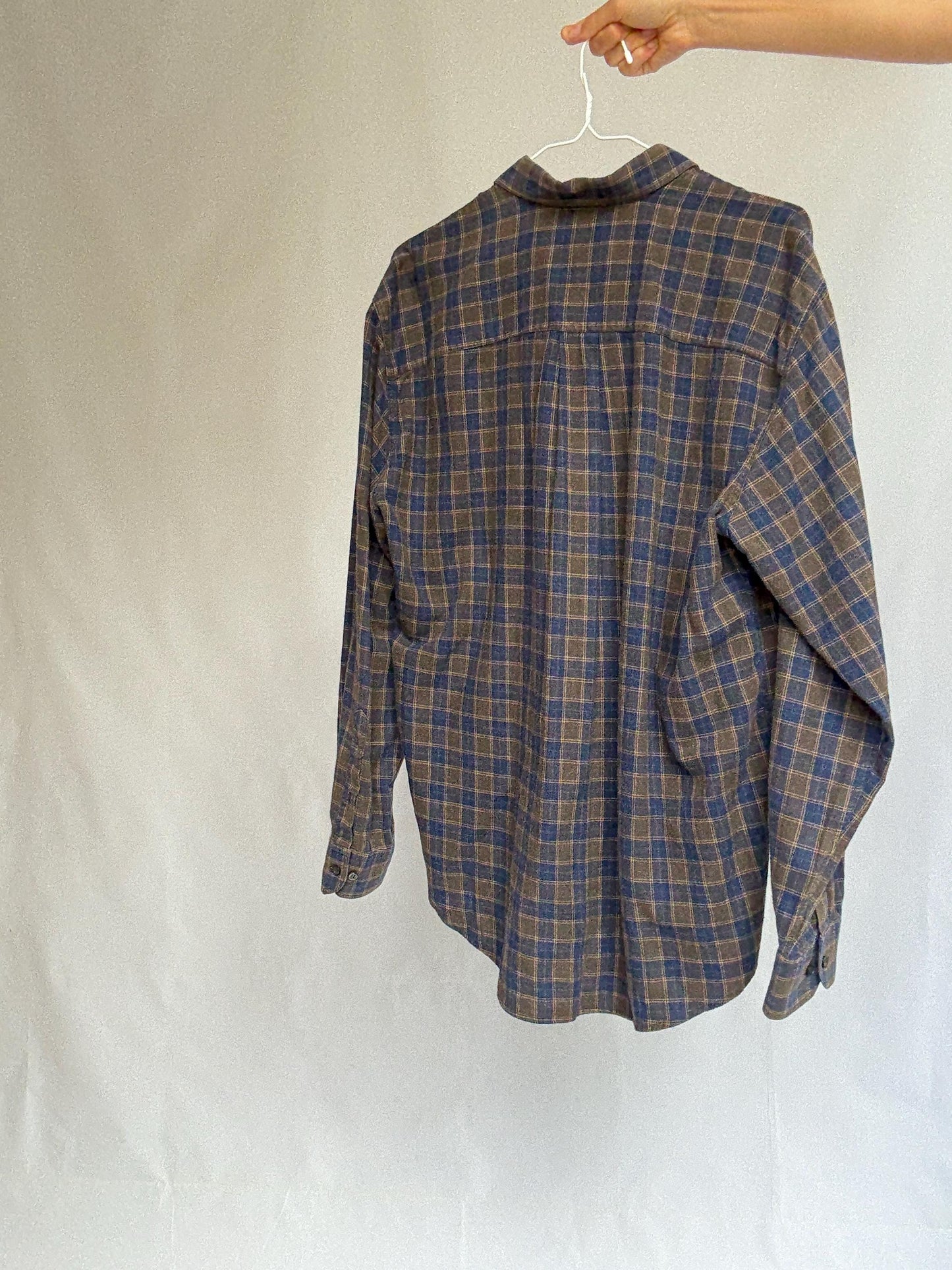 Rare Vintage Burberrys of London plaid shirt, made for Ruben Las Palmas, natural materials, size 4, collectible menswear