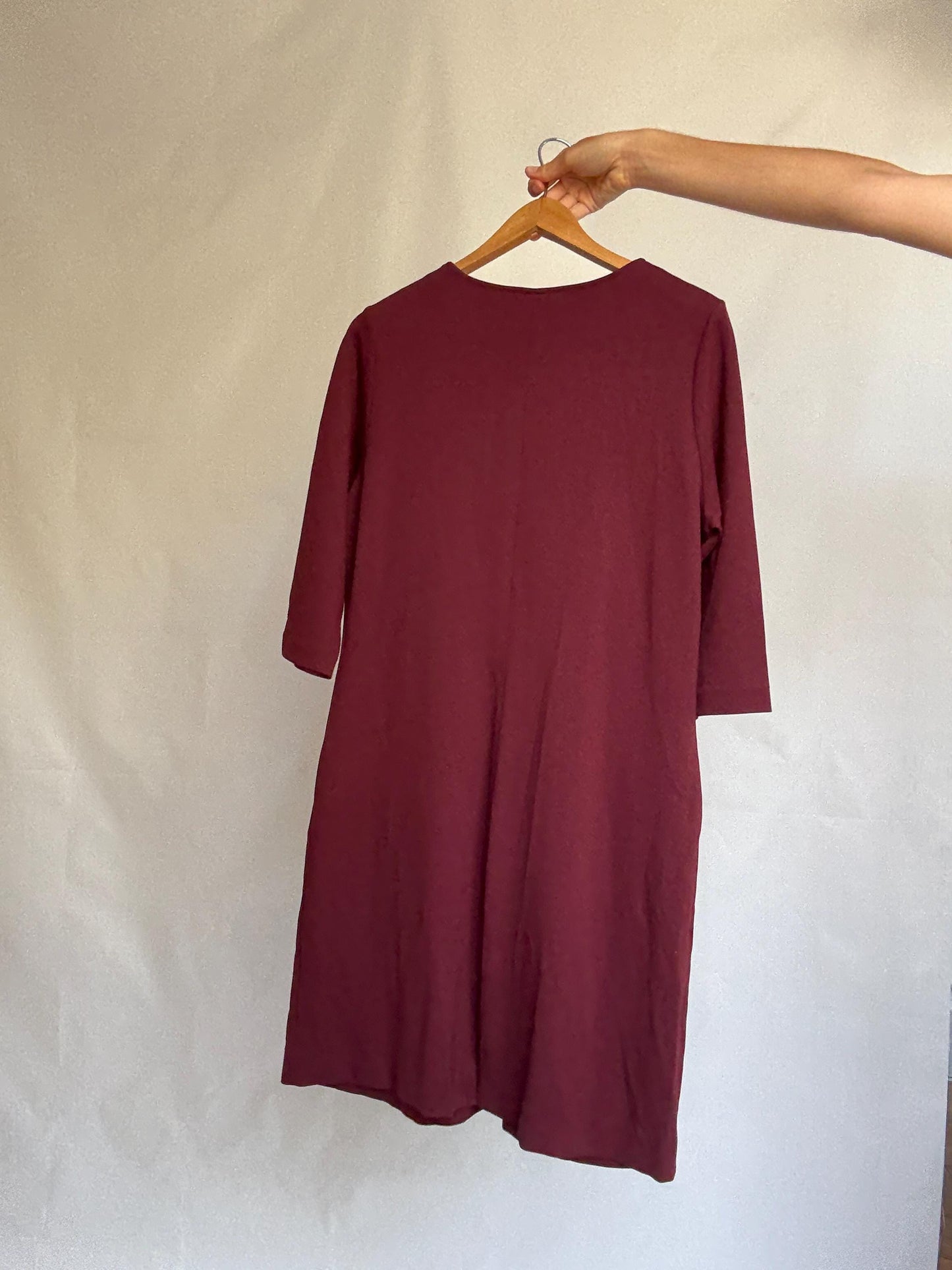 NWT Escola Burgundy Zipper Dress – Made in Spain, Size DE 46 - XXL - 3XL