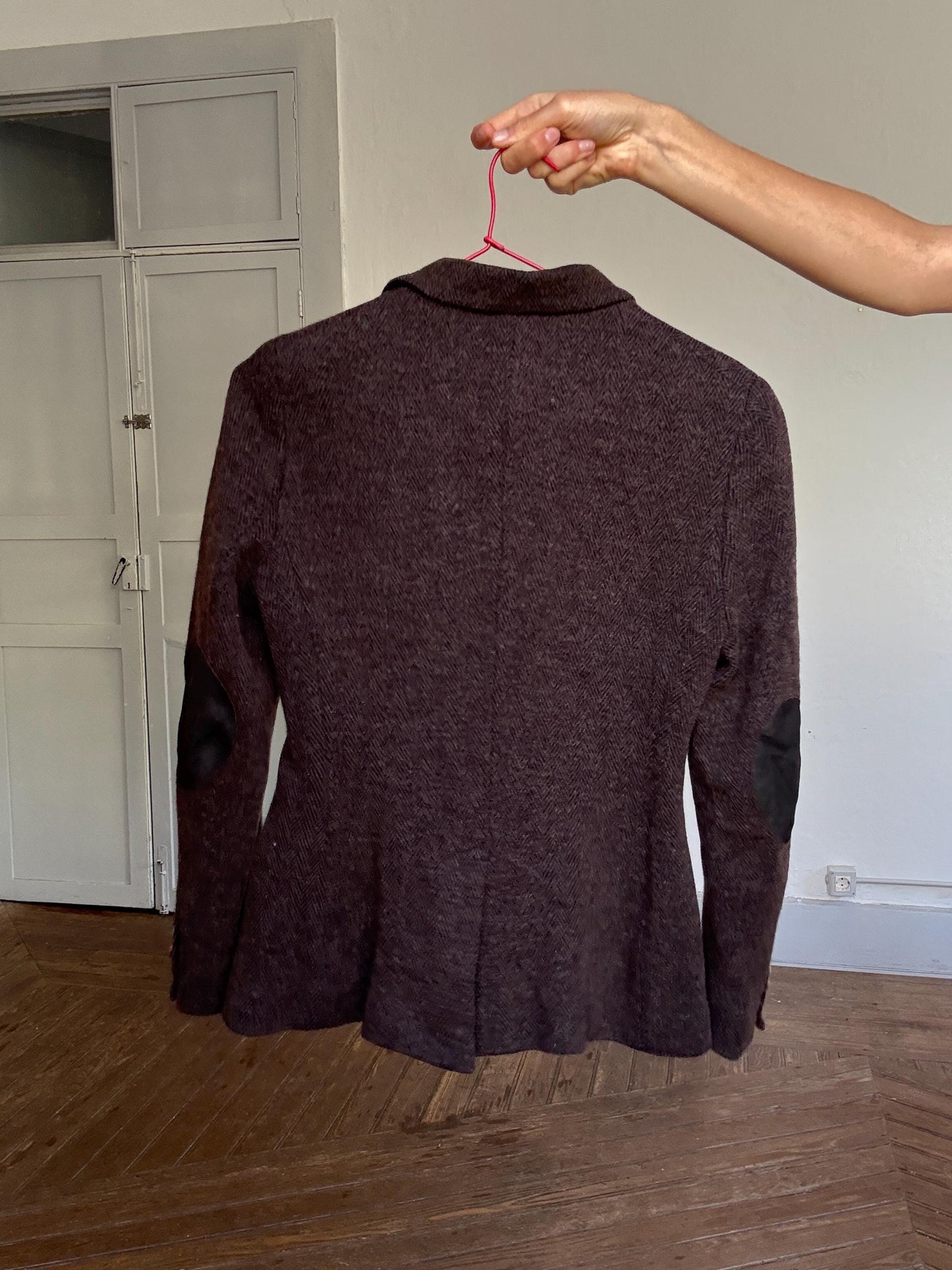 Lloyd’s Italian Wool Blazer – Preppy Academia Brown Tweed Jacket | Smart Casual Office Look | Mario Bellucci Fabric | Size S