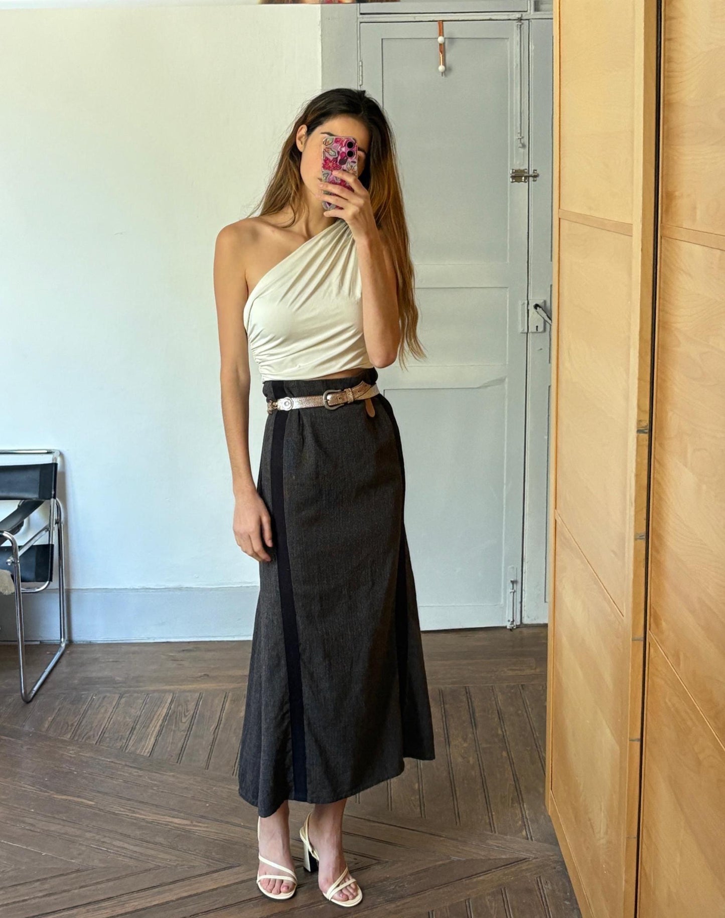 Anette gortz skirt wool maxi skirt, Long made in Germany designer skirt