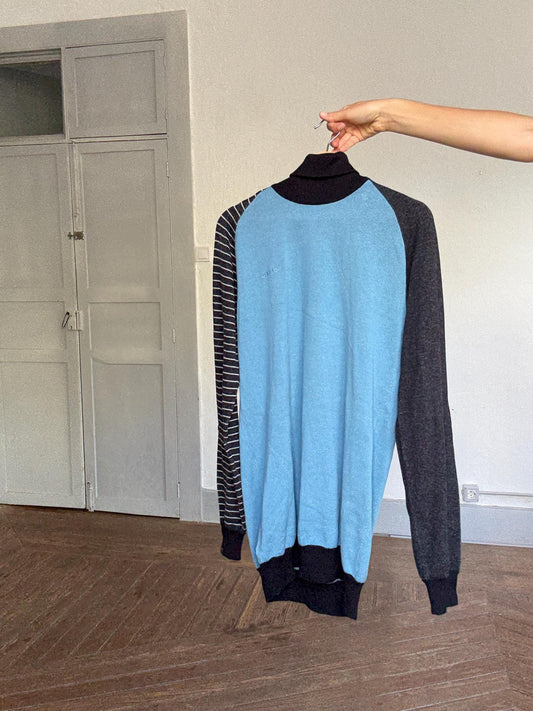 Y2K GSUS Industries Colorblock Jumper – Deadstock with Tags – Size M/L