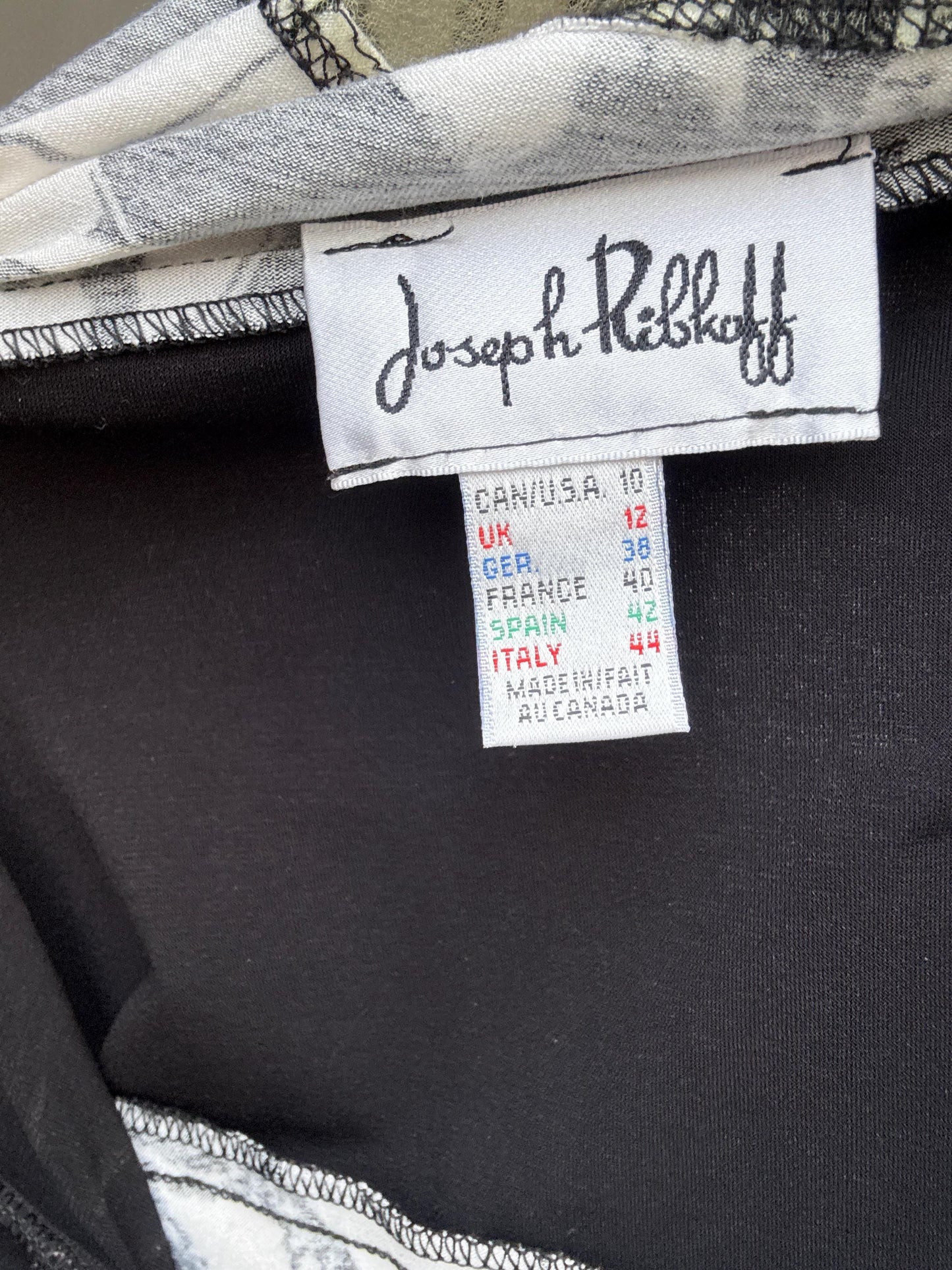 Vintage Joseph Ribkoff Tunic Top or Mini Dress | Graphic Pop Art Print | Size L (US 10 / UK 12 / DE 38)