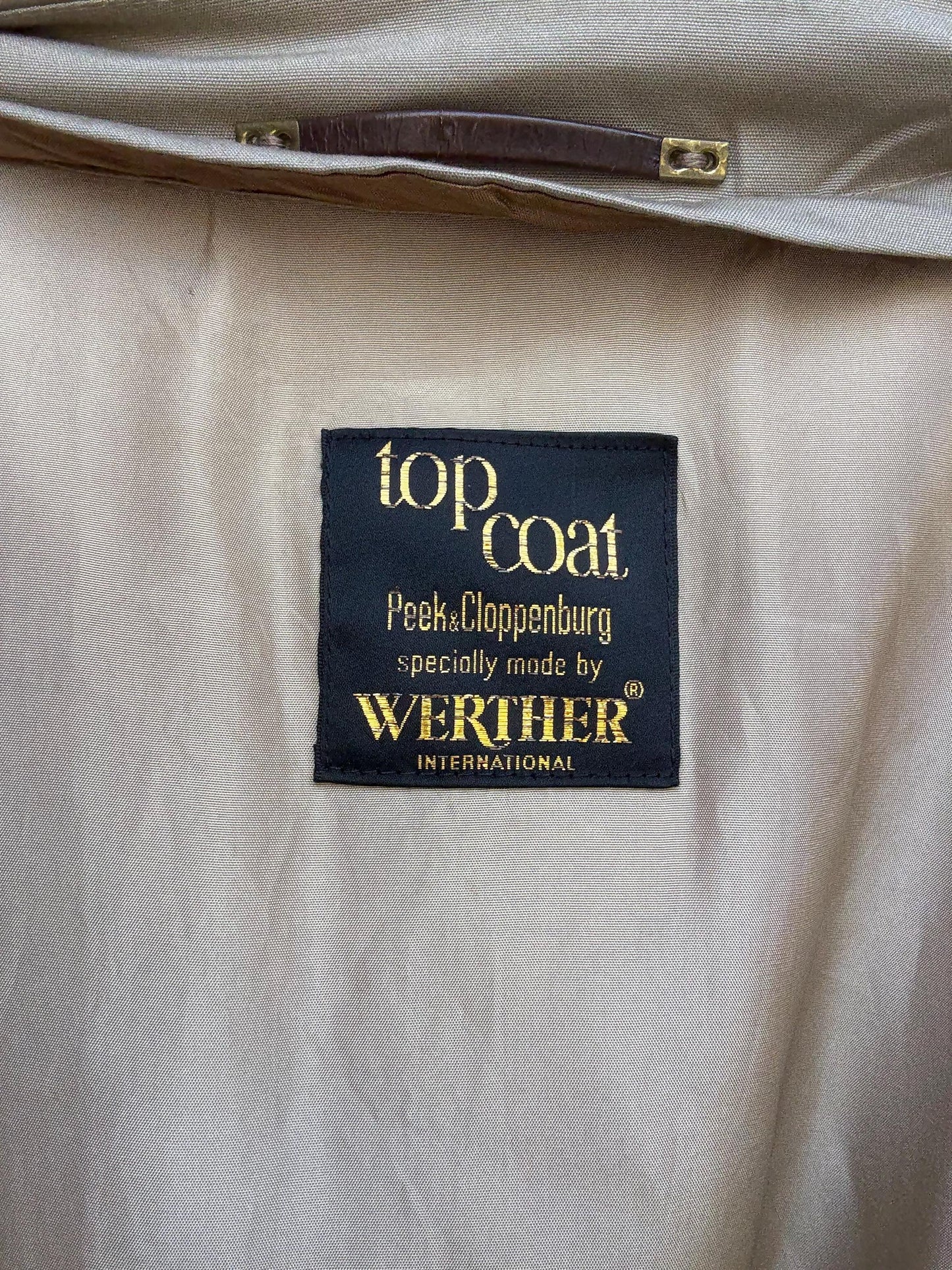 Vintage Peek & Cloppenburg Overcoat – Classic Taupe Trench – Unisex Fit