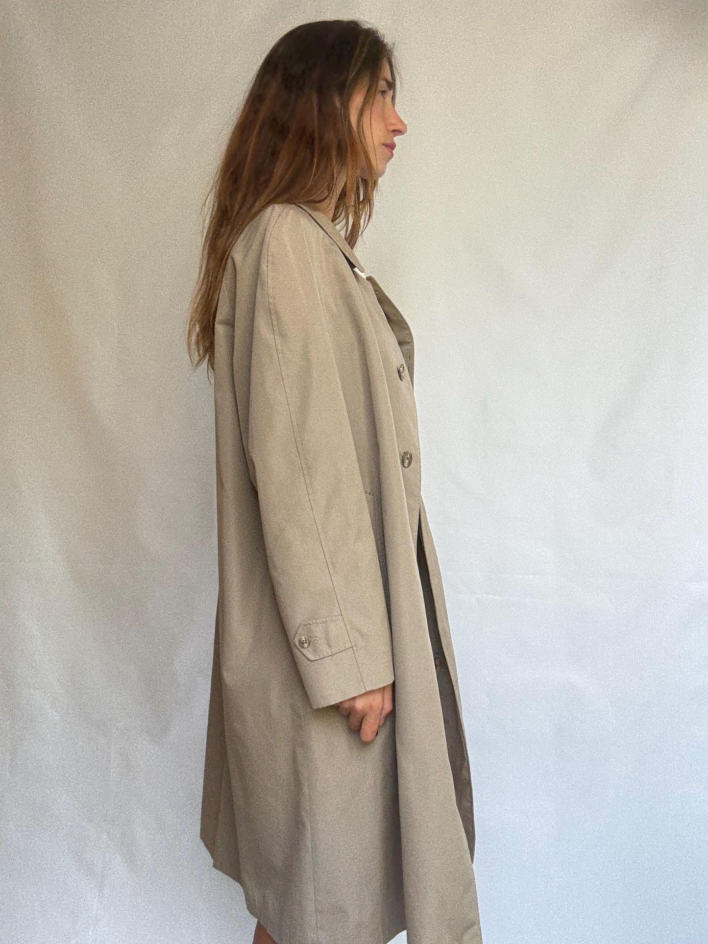 Vintage Peek & Cloppenburg Overcoat – Classic Taupe Trench – Unisex Fit